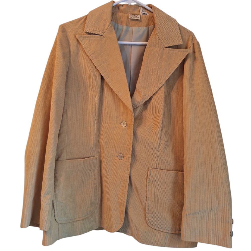Vintage Montgomery Wards Tan Corduroy Blazer & Vest